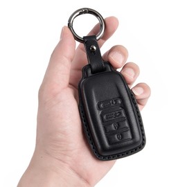 BFDDPPM Compatible with Acur-a Key Fob Cover Key Chain Genuine leather Protector Car Key Chain Holder Case Accessories