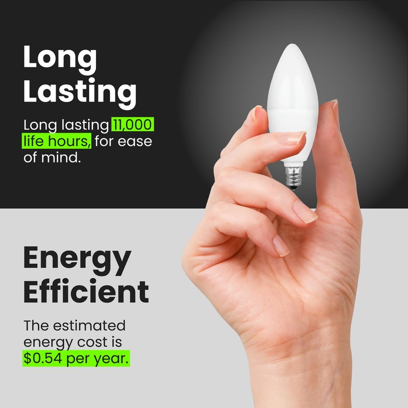 Feit Electric CTF40/10KLED/3 Non-Dimmable Led Bulb, 40 W, 120 Vac,