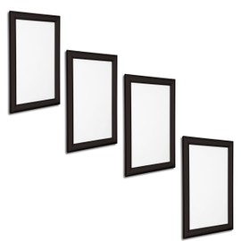 PACK OF 4. A5 Black Aluminium Snap Frames CLICK SIGN OR POSTER HOLDER IDEAL AS MENUS & CERTIFICATES DISPLAY IN 6 SIZES