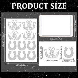 MAYJOYDIY Horseshoe Rhinestone Iron on Transfer Animal Heat Transfer Decal Single & Intersecting U-Shaped Hufeisen Hot-fix Rhinestone Transfers Diamond Iron on Stickers for Shirt Bag Hat Jacket Jeans