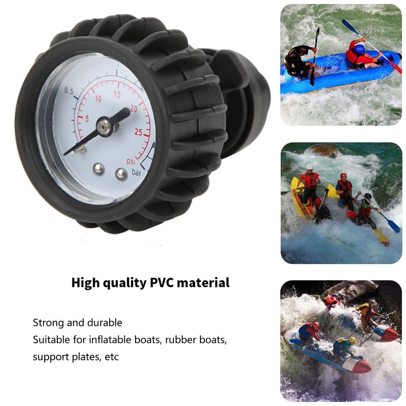 KENANLAN Unidirectional Inflatable Boat Air Pressure Gauge, Rubber Dinghy Barometer,