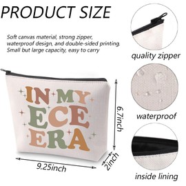 TGBJE ECE Gift Early Childhood Educator Makeup Bag Toddler Teacher Gift Daycare Appreciation Gift in My ECE Era Cosmetic Bag (C-ECE Era Bag)