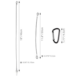 YuCool 4 Pcs Plant Hanging Basket, Stainless Steel Light Rope Hanger Holder with 2 Pcs Extension Chains,Used for Indoor and Outdoor Plant,Flower Pot and Decoration Rope Hanger