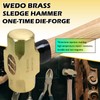 WEDO Brass Sledge Hammer with Wooden Handle, 4lb, 380mm, 15"