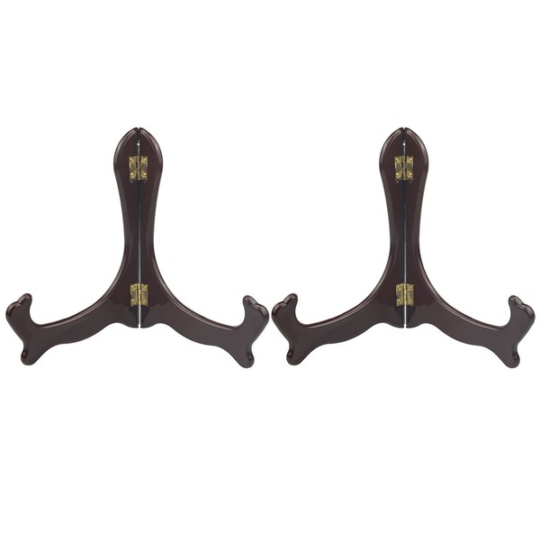 Tincogo 7 inch wood-like Easels Plate Stand Holder Display Stands
