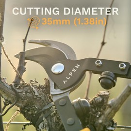 Alpen Swiss Tools - Weisshorn 260 24" Steel Blade Garden Bypass Lopper and Tree Trimmer - Sharp Japanese Carbon Steel Blades with Non-Stick Coating for Cutting up to 1.4" Diameter