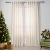 Ftinala Sheer Curtains 96 Inches Long 2 Panel Faux Linen