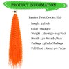 Curly Crochet Hair Extensions Orange Passion Twist Braids 24Inch Long