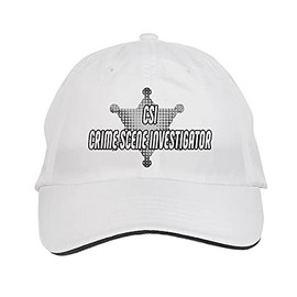 Makoroni - CSI Crime Scene Investigator Cop, Police Hat Adjustable Cap, DesC16 White