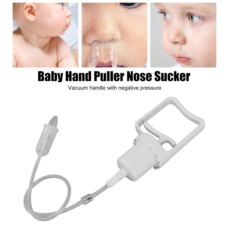 Baby Nose Aspirator Hand Puller Nose Sucker Manual Soft Silicone