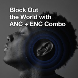 AGM Ear Buds, Wireless Earbuds with Noise Cancellation, Built-in Mic & Voice Assistant, ANC and Transparency Modes, Game and Music Modes, 180-Day Standby, Bluetooth 5.4