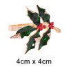 YöL Set Of 6 Deluxe Holly Gem Napkin Rings Christmas