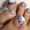 Summer Press on Toenails Short Square Fake Toe Nails with