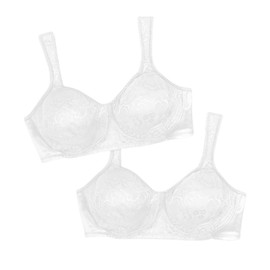 Playtex Women's 18 Hour Ultimate Lift and Support Wire Free Bra US4745, Available in Single and 2-Packs, White/White, 40C