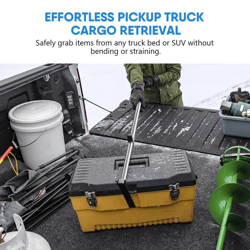 HUAALIUCHE Telescopic 5FT Pickup Truck Cargo Retriever Hook, Multi-Use Extendable