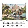 Canessioa Dinosaur Theme Backdrop Volcanic Waterfall Dinosaur Park Background for