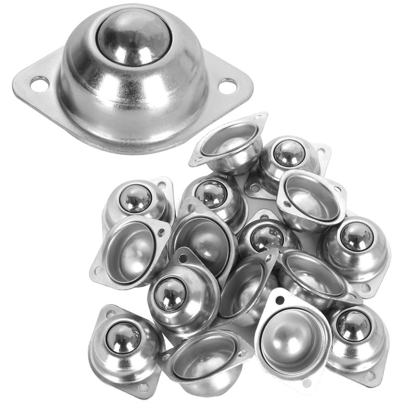 16 PCS 5/8 Inch Roller Ball Transfer Bearing, Flange Mounted