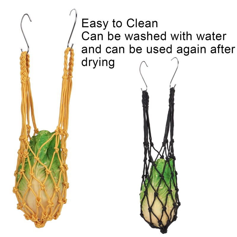Hanging Feeding Net Bag Poultry Fruit Holder Chicken Cabbage Feeder