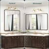 OKPAL 20x28 Bronze Bathroom Mirror, Brushed Metal Bathroom Vanity Mirrors