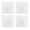 Alamic 4 Pack Shower Caddy Adhesive Sticker Hook Mount for
