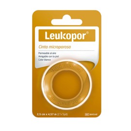 Leukoplast Cinta Microporosa Leukopor Color Blanco De 2.5 Cm X 4.57 M, color Blanco, 1 count, pack of/paquete de