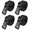 TRIWONDER 25 mm Black Nylon Webbing Strap with Adjustable Buckles,