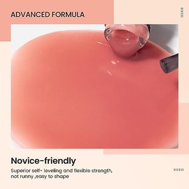 V VENALISA Bulider Gel Quick Construction Base Gel Strengthener Gel Nail Polish Nude Purple Natural Color Poly Gel for Broken Nails Repair Nails