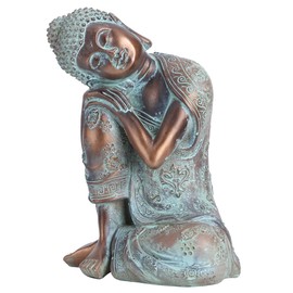 Jenngaoo Zen Like Sleeping Buddha Statue, Southeast Asia Resin Nap Making Buddha Figures for Home, Garden, Patio, Balcony, Outdoor Decoration, 6.7 x 4.9 x 9.1 Inches