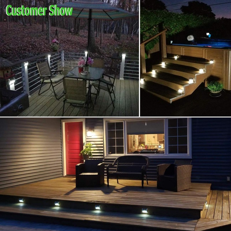 JSOT Solar Lights Outdoor for Deck,Waterproof Solar Garden Lights Decorative