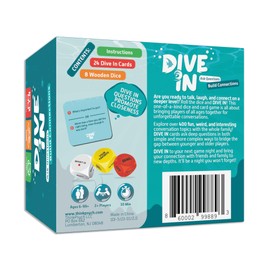 ThinkPsych Dive in: Ask Questions Build Connections | 400+ Conversation Starters | Dice & Card Question Game for Great Conversations | Ages 6-99 | Fun Family Games for Kids and Adults