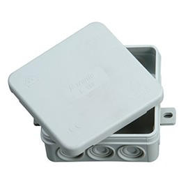 Kopp 347114008 Junction Box Surface-Mount for Wet Rooms with 5-Pin Connecting Terminal Plate IP 54 / 85 x 85 x 40 mm