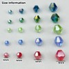 Pinhoollgo 100pcs 8mm Bicone Crystal Glass Beads Faceted Bicone Crystal