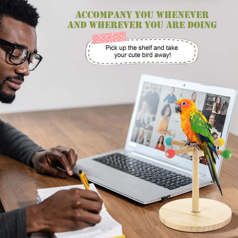 Cunno 3 Pcs Bird Training Stand Kit, Parrot Training Clicker