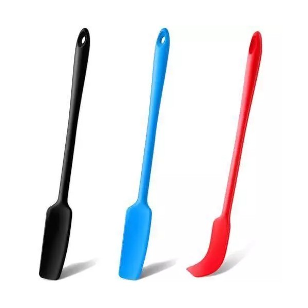Silicone Jar Spatula Long Handled Jar Scraper 3 Pcs Silicone