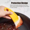 MANSVS 4 PCS Silicone Pan Scraper, Dish Scraper Plastic Pan