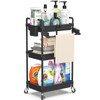 SPACEKEEPER Rolling Storage Cart, 3 Tier Utility Cart Laundry Room