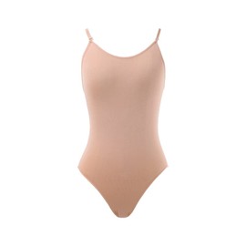 hanairo Body Foundation Ballet Leotard for Kids Adults Rhythmic Gymnastics Junior (XL, Beige)