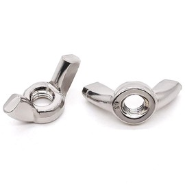 Glvaner 1/4-20 Wing Nuts, Thumb Nuts, 304 Stainless Steel 18-8, Hand Twist Tighten Ear Butterfly Nuts, 30 -pack