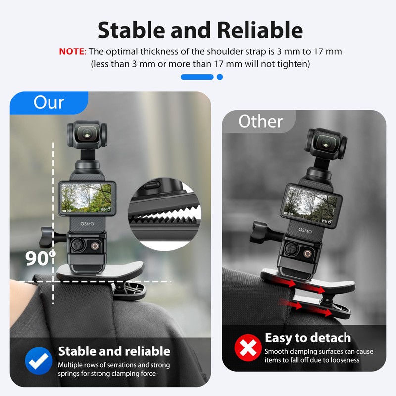 STARTRC PHOTO 360° Adjustable Backpack Clip Mount for DJI Osmo