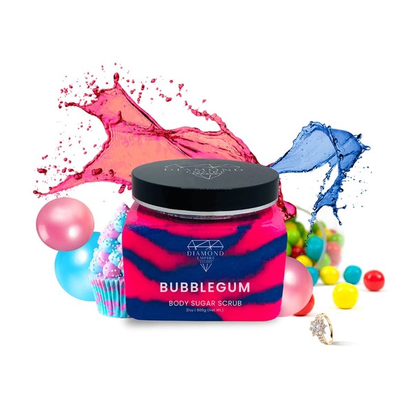 Diamond Empire Organic Bubblegum Body Sugar Scrub with Surprise Jewellery