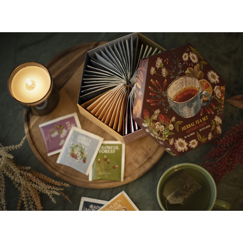 ACORUS Autumn Taste Tea Set, Natural Herbal Tea Variety Pack,