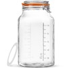 Folinstall Super Wide Mouth Glass Storage Jar with Airtight Lids,