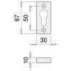 INTRA-TEC Solid Aluminium Fitting 10 x 30 x 67 mm