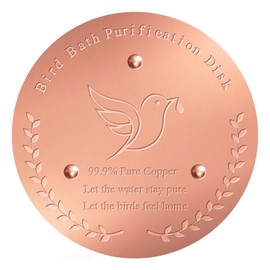 Bird Bath Copper Disk – 1mm Thick 99.9% Pure Copper Disk, 100mm Diameter, Bird-Friendly Outdoor Accessory for Keeping Birdbath Water Fresh, Suitable for All Birdbath Bowls (1)