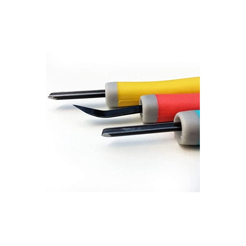 Set of 3 Chisels, Rubber Hammer Chisel, Small Set, Cap