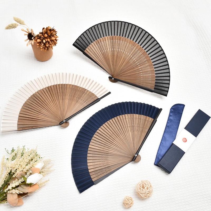 Dockii Men's Folding Fan, Durable, Made in Japan, 8.3 inches