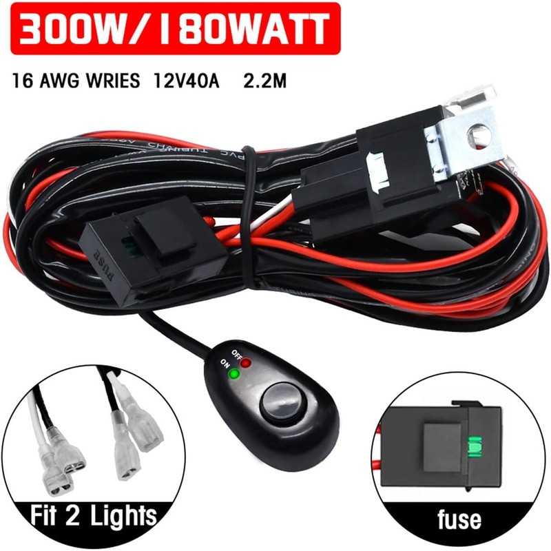Car Power Switch Wiring Harness Kit for LED Light Bar