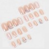 BABALAL Press on Nails Short Square Fake Nails with Glue