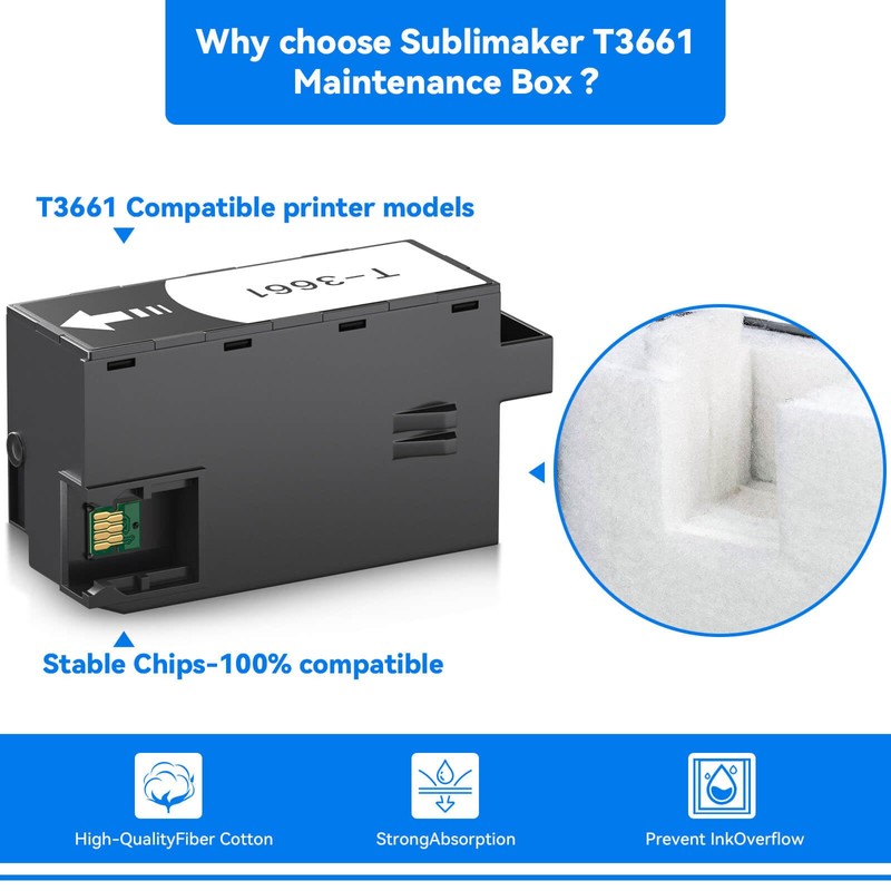 T3661 Ink Maintenance Box Replacement Compatible for Epson XP-15000 XP-6100