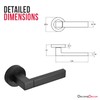 Decoranddecor Lumina Internal Square Door Handles Lever On 54mm Rose